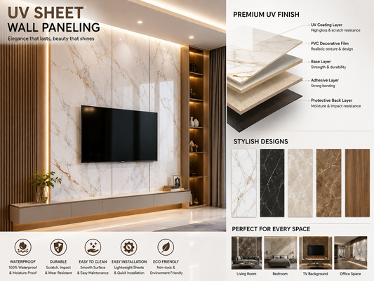 UV Sheet wall paneling work-(₹100-₹150)/ sq.ft