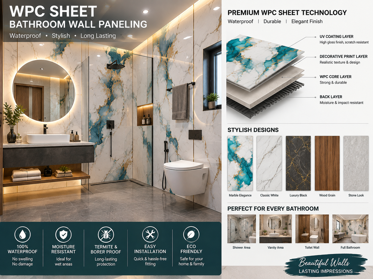 UV Sheet wall paneling work-(₹100-₹150)/ sq.ft