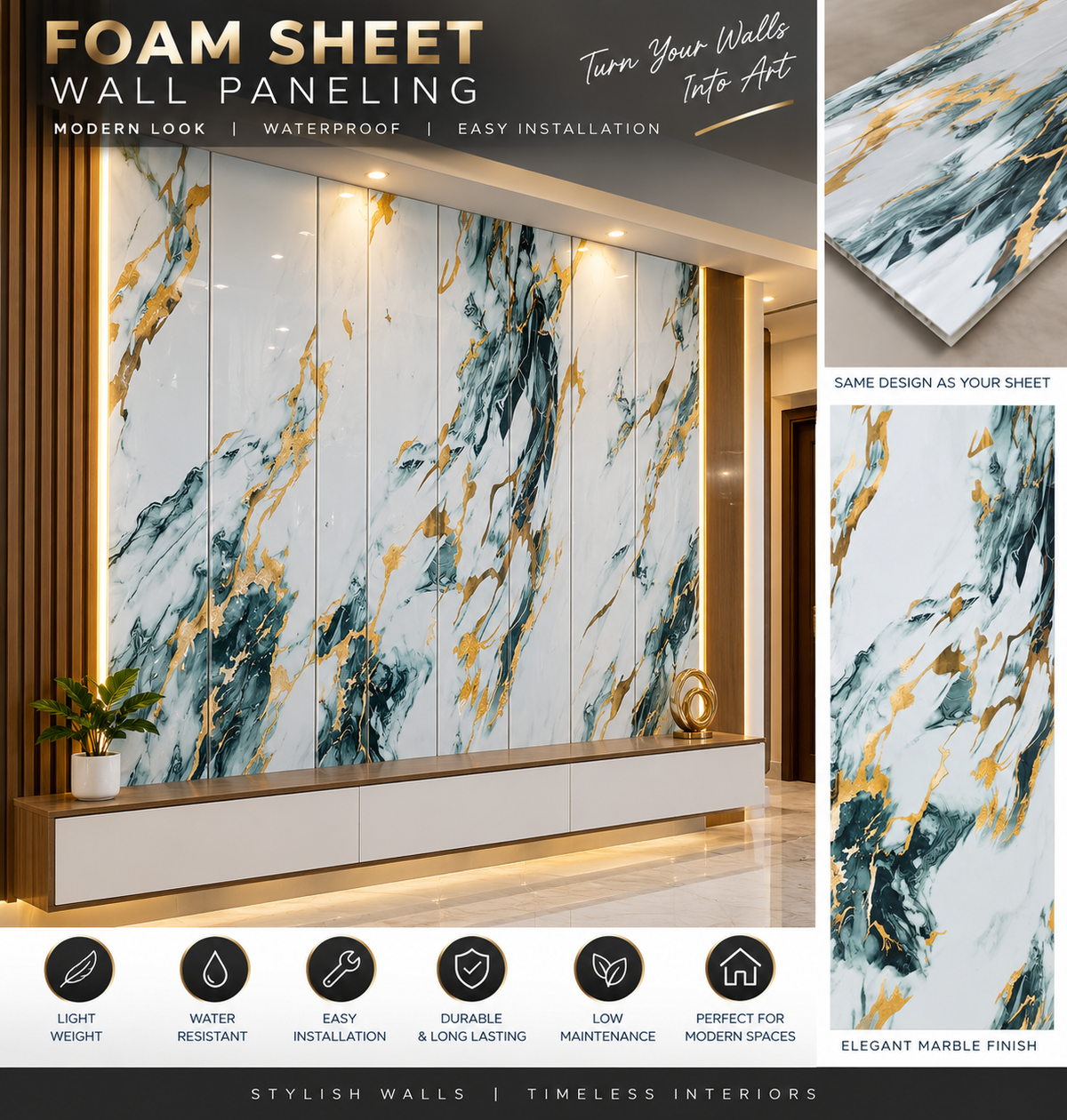 Foam uv role sheet work -(₹50-₹100)/sq.ft